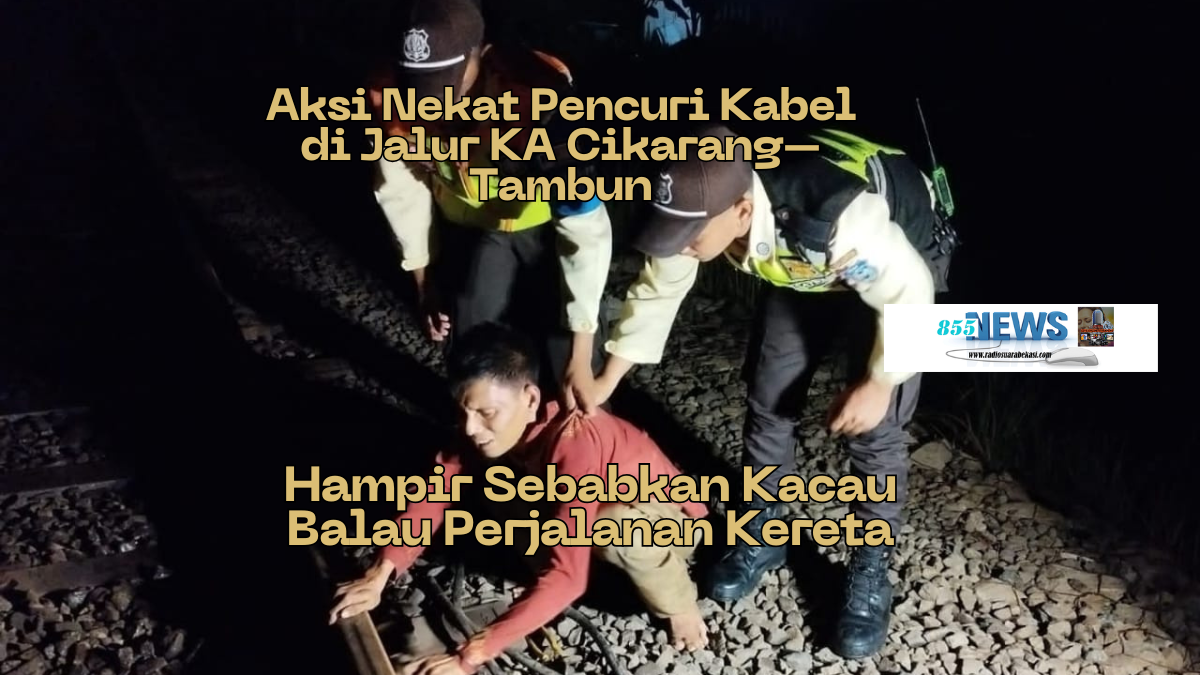 Aksi Nekat Pencuri Kabel di Jalur KA Cikarang–Tambun Hampir Sebabkan Kacau Balau Perjalanan Kereta