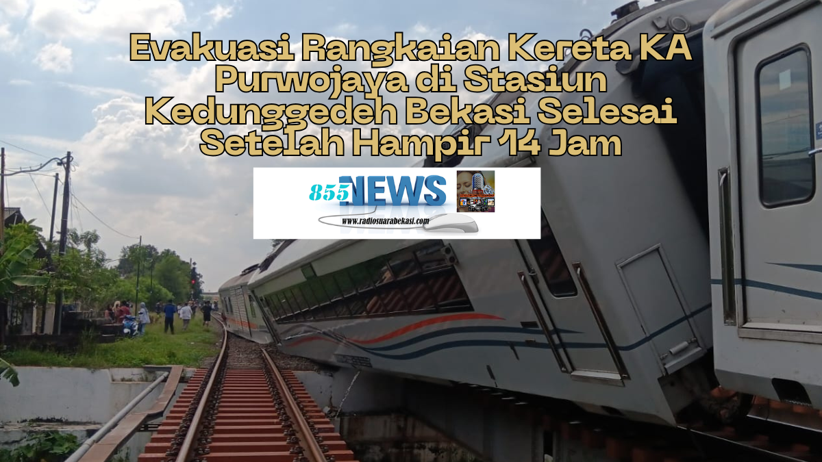 Evakuasi Rangkaian Kereta KA Purwojaya di Stasiun Kedunggedeh Bekasi Selesai Setelah Hampir 14 Jam